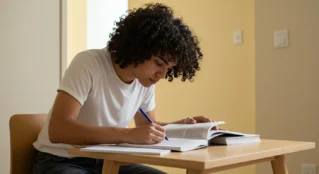 Pessoa estudando motivada, aplicando as 5 dicas infalíveis para passar no Concurso Público