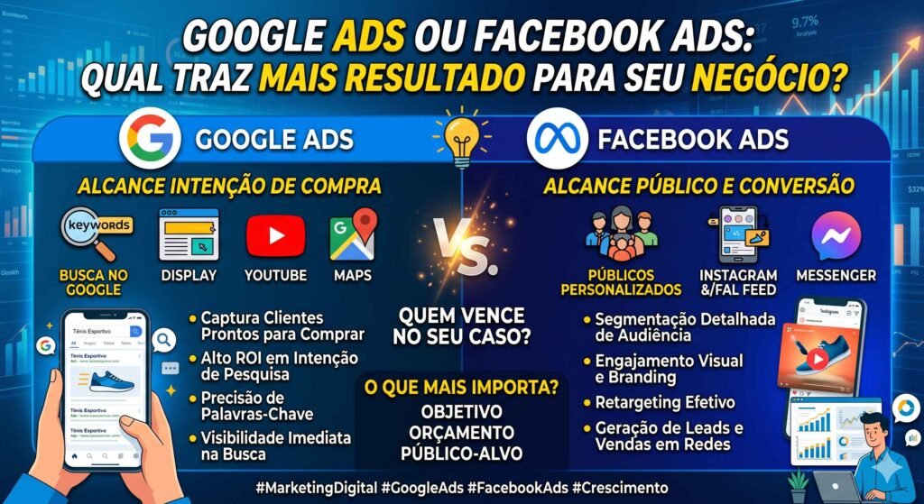 Google Ads ou Facebook Ads: Qual Traz Mais Resultado para seu Negócio
